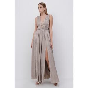 Jonathan Simkhai | Dresses | Jonathan Simkhai Champagne Plisse Lame Goddess  Formal Gown Size Xs | Poshmark